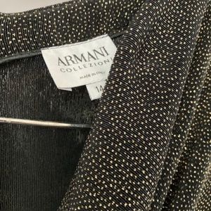 Armani Collezioni Black and Gold Sparkle Dress